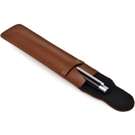 Black and Brown DS DISTINCTIVE STYLE Pen Pouch with Clasp 2 Pieces PU Leather Single Fountain Pen Case Protective Pen Sleeve Black and Brown DS DISTINCTIVE STYLE Pen Pouch with Clasp 2 Pieces PU Leather Single Fountain Pen Case Protective Pen Sleeve